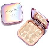 ELESSY Highlighter Makeup Palette Shimmer Highlighter Powder-TWILIGHT GLOW | Long Lasting Face illuminator Palette High Glossy Smooth Baked Highlighter Powder Natural Glow Finish Suit All Skin Tones