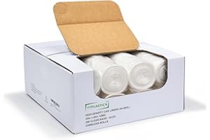 TYPLASTICS 45-48 Gallon Clear Trash Can Liners - 43" x 48" - High Density Garbage Bags - 200 Pack - Multipurpose for Office, Yard, Recycling, Industrial and Commercial