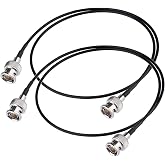 Superbat 2ft BNC Male to Male HD HDSDI 3G 4K 6K Video Cable for Splitter Converter Monitor Switcher, Supports HD-SDI/3G-SDI Video (2-Pack)