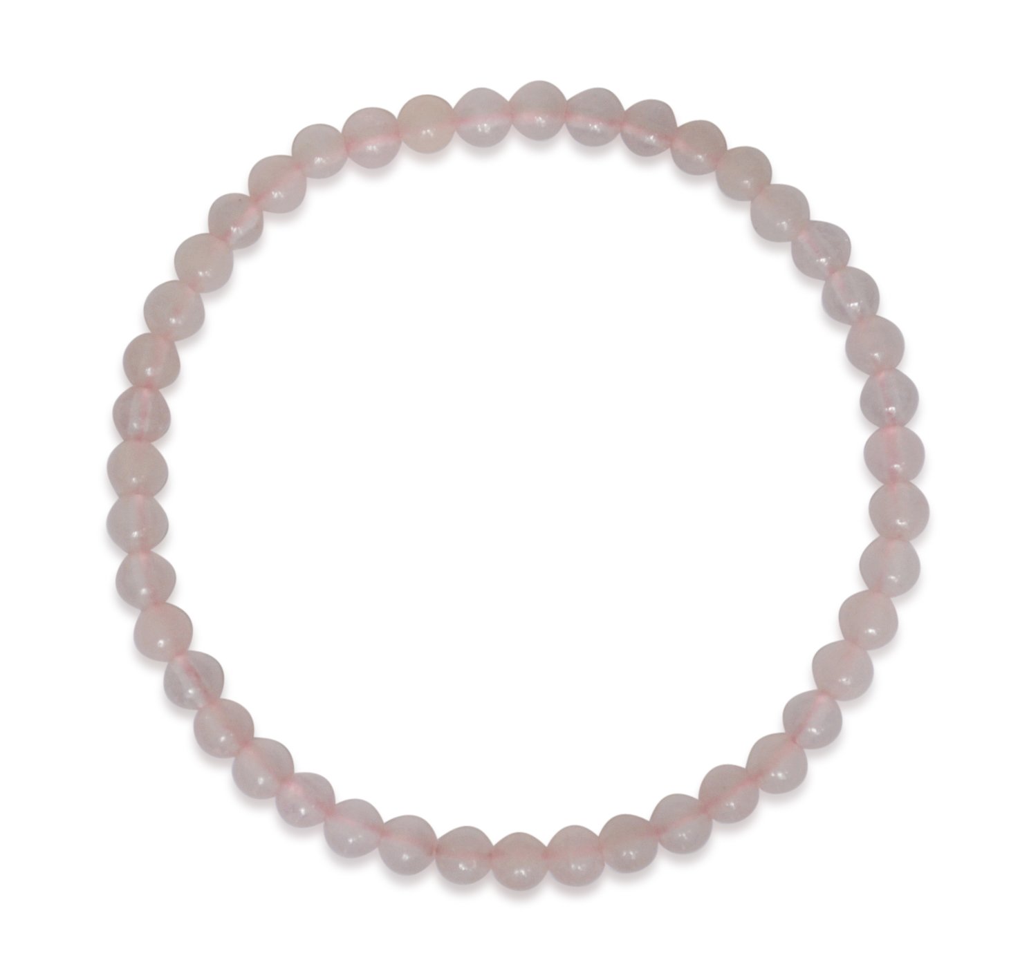 Rose quartz bracelet, natural, 4mm