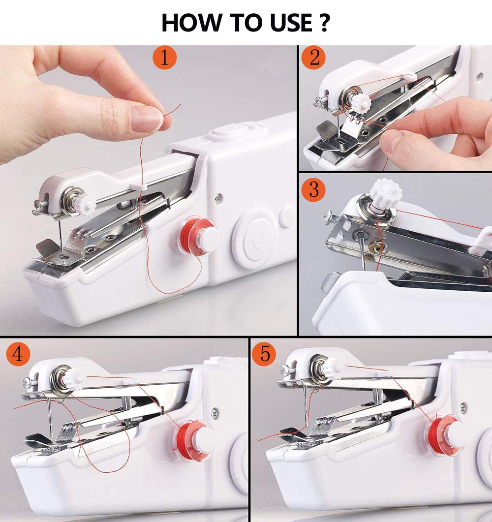 Cordless Stapler Machine Sewing Mini Portable Beginners, for Machine