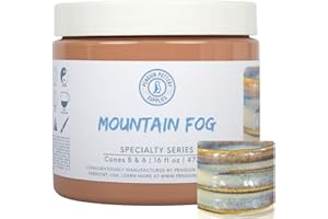 Penguin Pottery - Specialty Series - Mountain Fog. Mid Fire Glaze for Clay, Pottery Glaze, Cone 5 and Cone 6 - Ceramic Glaze 