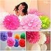 DooXoo 12 Mixed White Gray Yellow Party Tissue Pompoms Paper Flower Pom Poms Wedding Birthday Nursery Baby Room Decoration Favor