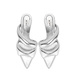 JW PEI Women's Sara Mule Heeled Sandals - Silver