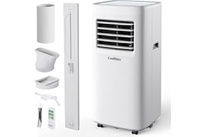 Coolblus Portable Air Conditioners,8500 BTU air conditioner Cools Up to 360 Sq. Ft. 3 in 1 Portable AC with Remote Control,24H Timer, Smart Sleep Mode,Window Installation Kit & Filter Cleaning Brush