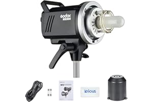 Godox MS300 Compact Studio Flash Strobe, 300Ws GN58 5600K Bowens Mount Monolight, 2.4G Wireless System, 150W Modeling Lamp, O