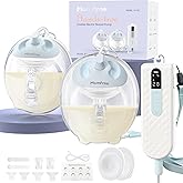 Breast Pump K3,Ultra-Lightweight Hands Free Wearable Breast Pump,Upgraded Double-Seal Flange Electric Breastfeeding Pump with 3 Modes | 9 Levels, 3 Fine-Tuned Rhythms,15-24mm