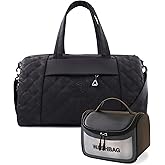 Remedare Travel Duffle Bag for Women Weekender Bag Luggage with Toiletry bag Shoe Pocket for Hospital,Gym and Airplane Travel,Black
