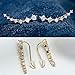 OKAJEWELRY Cubic Zircon Crystal Ear Sweep Cuff Hook Earrings 1 Pair