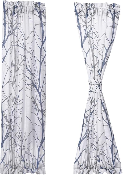 Amazon Com Fmfunctex Sidelight Sheer French Door Curtains 72