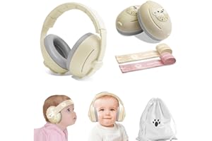ONITOON Baby Ear Muffs, 2-in-1 Baby Noise Canceling Headphone, Hearing Protection for Babies 0-48 Months, Adjustable Headband