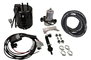 TMaster 12V Brake Booster Vacuum Pump kit w/ 2L Reservoir - "Plug and Play" w/installation kit,Quiet high-performance 18'' to