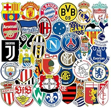 Amazon Com 50 Pack Stickers For Soccer Club Football Club Serie A