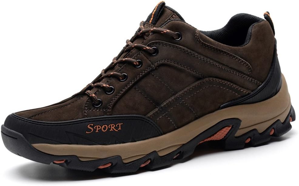 ailishabroy Low Top Nubuck Leather Climbing Shoes Waterproof Walking Sport Shoes
