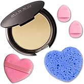 Beetbul Makeup & Exfoliation Kit - Bissú Compact Powder + 1 Medium Velvet Puff + 2 Finger Puffs + 1 Facial Exfoliating Sponge (03 Nude, One Size)