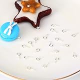 Angel Malone 100pcs Mini Eye Pins Eyepins Hooks Eyelets 8mm x 4mm Silver view 5