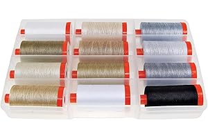 Aurifil Thread 50 wt Cotton 12 Spools - The Basics Collection by Mark Lipinski