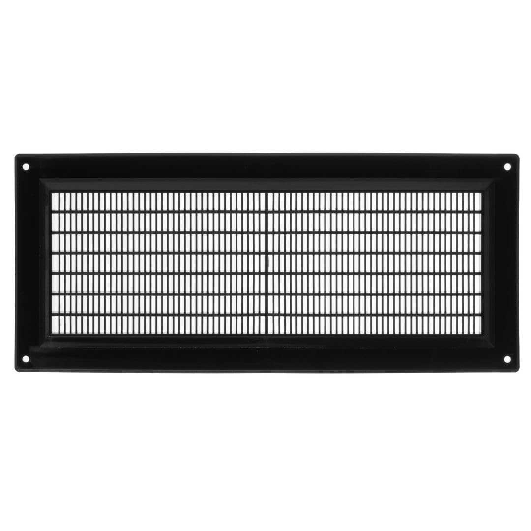 130x300mm / 5x12 inch Black Plastic Ventilation Grille - Air Vent Cover