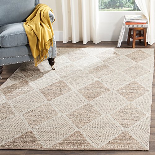 Safavieh Montauk Collection MTK822E Handmade Flatweave Beige Cotton Area Rug (5' x 8')