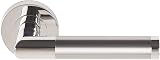 Excel DH3675 Athena Passage Door Handle Lever Round Rose Polished Satin Chrome view 2