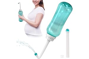 Peri Bottle 500ml for Postpartum Care, Tinabless Portable Travel Bidet for Baby, Women or Bedridden Patient with 2 Nozzles fo