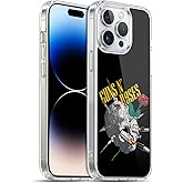 Head Case Designs Officially Licensed Guns N' Roses Needles Skull Vintage Band Art Gel Case [Military Grade Protection] Compatible with Apple iPhone 14 Pro Max and Compatible with MagSafe