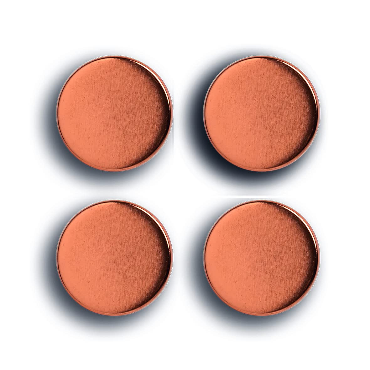 Zeller 11235 Magnet Set of 4 Extra Strong Rose Gold Approx. Diameter 2.3 x 0.9 cm