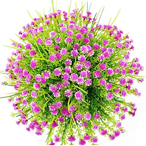 Artificial Flowers, 5PCS Fake Flowers, Multicolor UV Resistant Fake Greenery Bushes, DIY Flowers for Bride's Bouquet Wedding Home Garden Party Indoor Outdoor (rose)