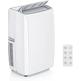 14,000 BTU Portable Air Conditioner Cools Up to 750 Sq.Ft, 3-IN-1 Quiet Portable AC Unit with Remote Control &amp; Installation Kits for Large Room, Smart/Sleep Mode, Auto Swing, 24H Timer
