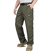 BOCOMAL Men's FR Cargo Pants Flame Resistant Pants Midweight 7.5oz (7 Pockets) Multi-Pockets FR Pants