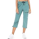 baleaf Women's Hiking Cargo Capris Outdoor Lightweight Water Resistant Pants UPF 50 Zipper Pockets