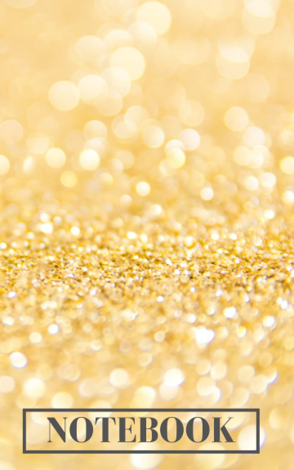 Lined Notebook: Gold Glitter [150 Pages 5" x 8" College Ruled - Small] (Notebooks - Lined - College Ruled)
