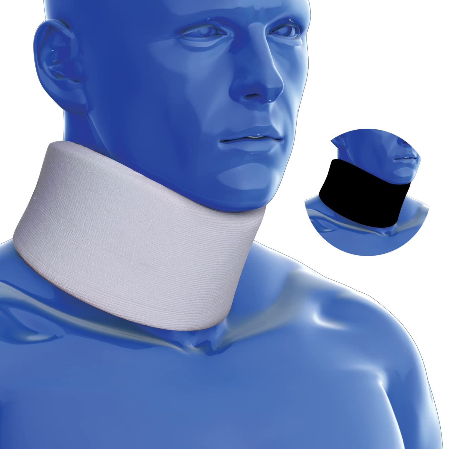 Kedley Foam Neck Collar – Medical-Grade Adjustable Cervical Neck Brace | Soft, Comfortable Support for Neck Pain, Spine Injuries & Recovery (Size: M/L - Senior)