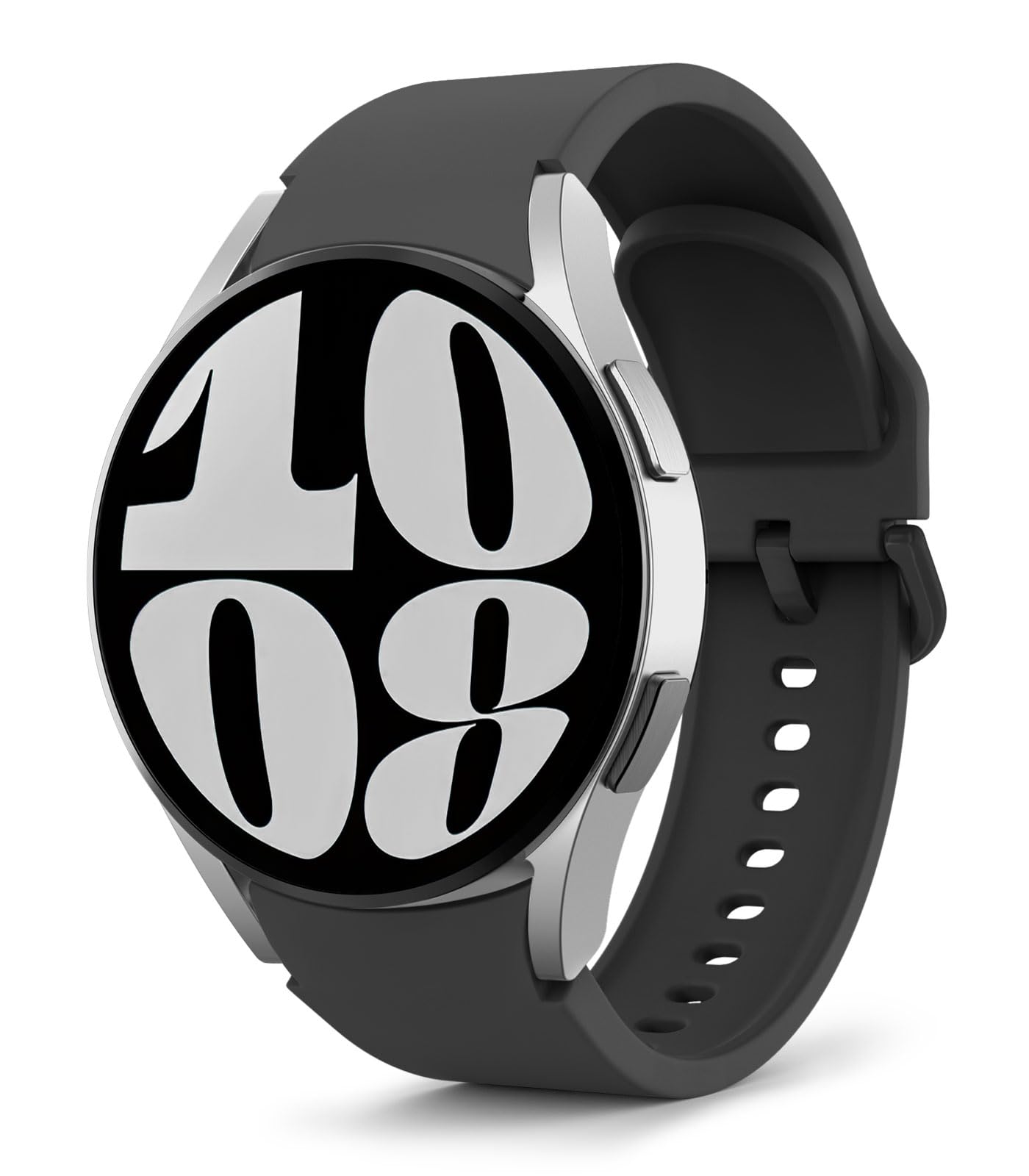 MoKo No Gap Band Compatible with Samsung Galaxy Watch 7 6 5 4 FE Band 40mm 44mm/Watch 5 Pro 45mm/6 4 Classic 43mm 47mm 42mm 46mm, 20mm Soft Silicone Sport Strap for Women Men, Black