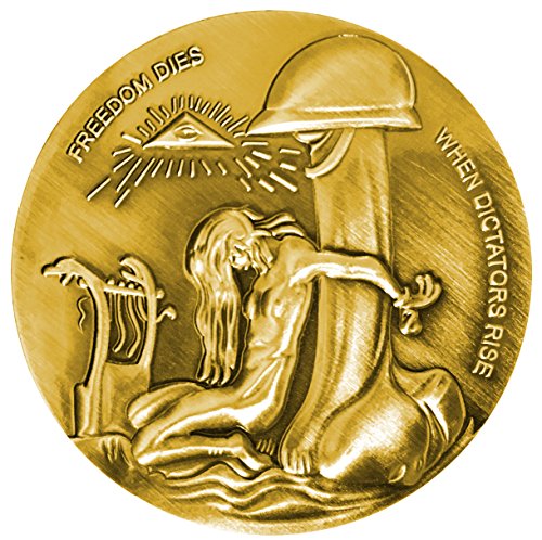 Thompson Emporium Freedom Dies When Dictators Rise Good Luck Heads Tails Challenge Coin