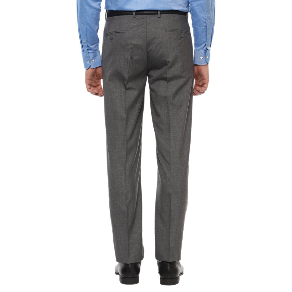 peter england men's slim fit formal trousers