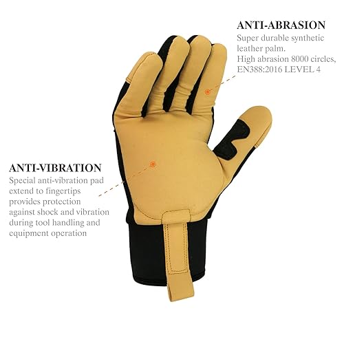 Intra-FIT Anti-Vibration Glove, Small, Full Finger, Carpentry, Landscaping, Ranching, Vibration Tools, ISO 10819:2013 / A1: 2019 Certified, EN 388:2016 3212X in Dubai - UAE | Whizz Anti-Vibration Gloves Intra-FIT Anti-Vibration Glove, Small, Full Finger, Carpentry, Landscaping, Ranching, Vibration Tools, ISO 10819:2013 / A1: 2019 Certified, EN 388:2016 3212X in Dubai - UAE | Whizz Anti-Vibration Gloves