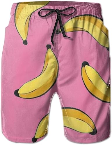 pink banana swim trunks