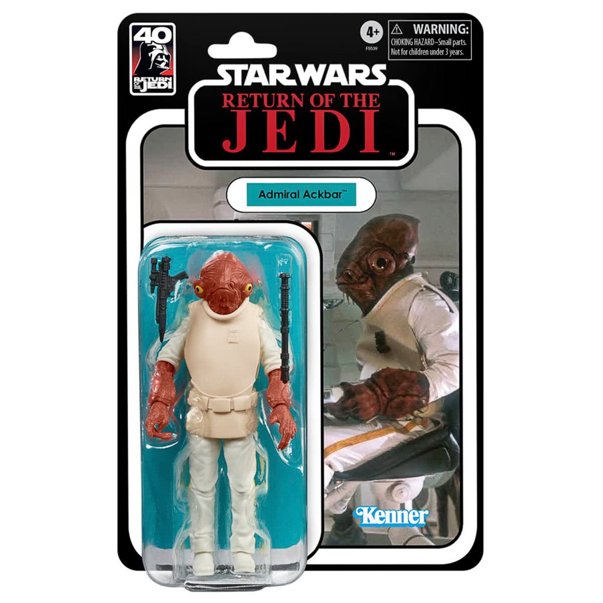 Photo 1 of Star Wars The Black Series Admiral Ackbar, 40th Anniversary Return of The Jedi 6-Inch Collectible Action Figure, Ages 4 and Up (F5539)