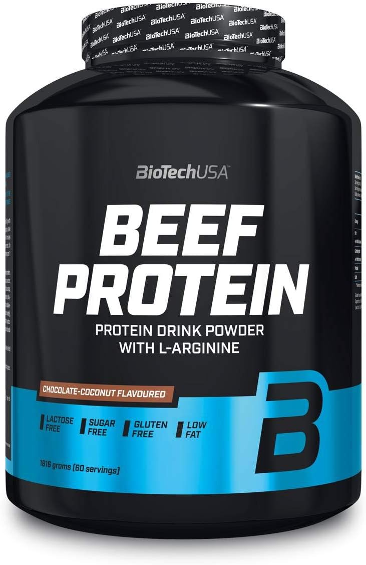 BioTechUSA Beef Protein, 87% Hydrolysed Protein Peptide Formula, Lactose & Gluten-Free, Low-Fat, Sugar-Free
