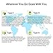 Travel Adapter, AC Adapter Charger All-in-One US UK EU AU Plugs Worldwide Universal Wall Charger with Dual USB Ports(White+Black)