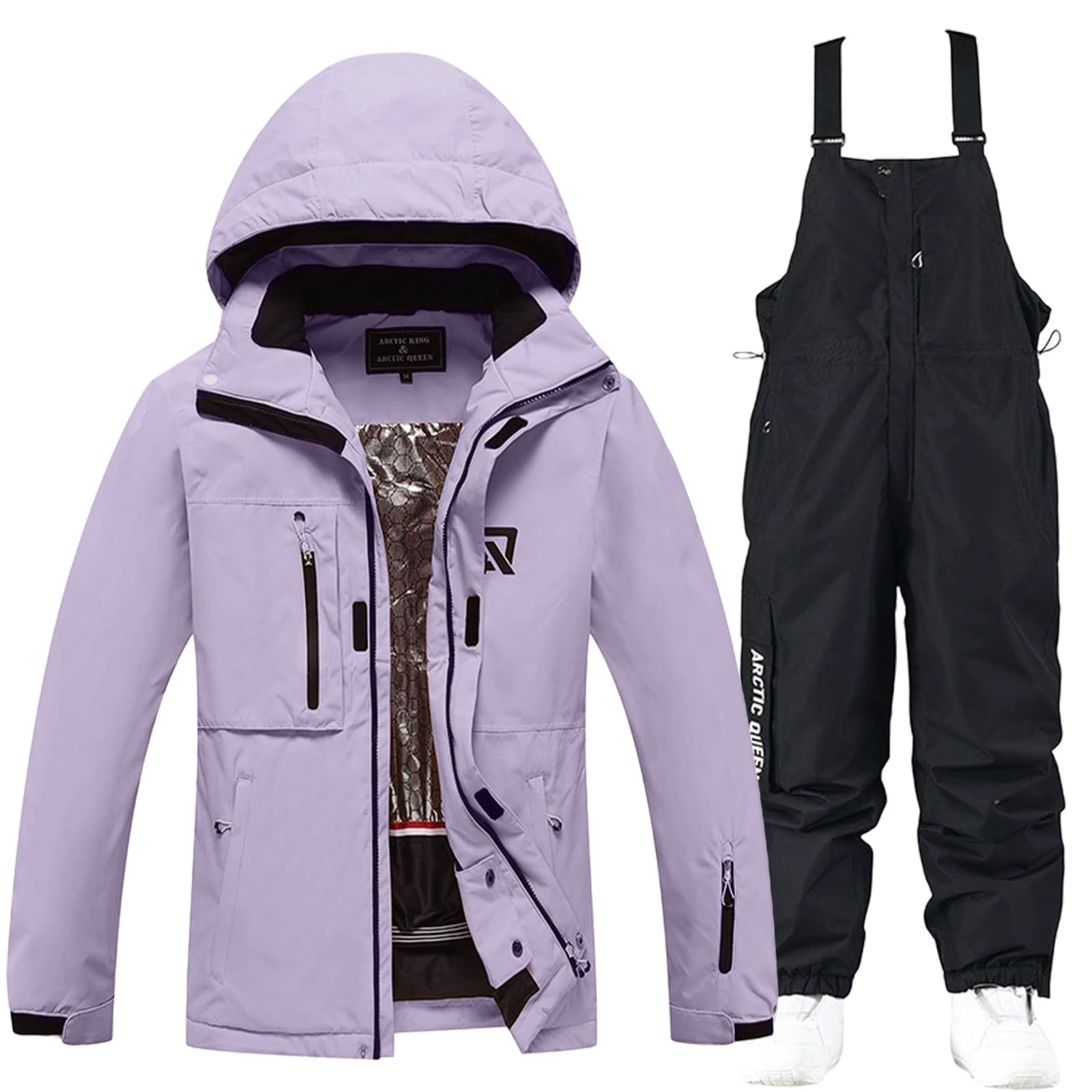 Photo 1 of GS SNOWING Women's Ski Jackets and Pants Set Windproof Waterproof Snowboard Jacket Bibs Two Piece Ski Suits