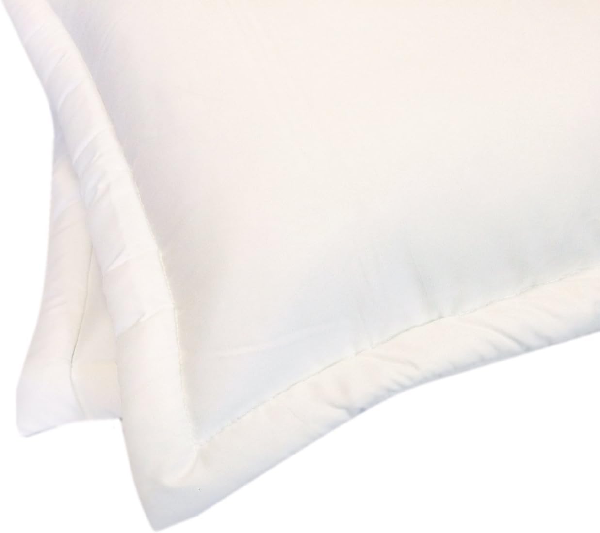 Cream Queen Standard Size Down Alternative Cover Case with Soft Poly Fiber Filling for Bed Pillow – CASE ONLY