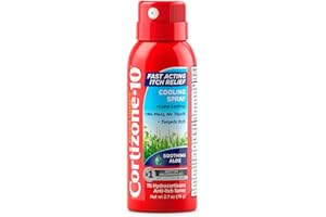 Cortizone 10 Maximum Strength Soothing Aloe Itch Relief Cooling Spray, 1% Hydrocortisone, Fast-Acting, Anti-Itch Spray for Bug Bites, Rash, Eczema, Psoriasis, Poison Ivy, Oak, Sumac, 2.7 oz