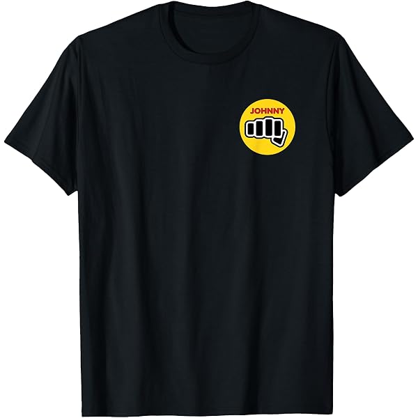 Cobra Kai Big & Tall Men's T-Shirt | Officially Licensed White Patches Tee