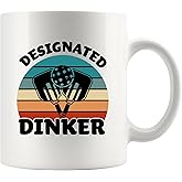 Designated Dinker Pickleball Player Funny Pickleball Gifts for Women Men Ceramic Coffee Mug 11oz White Novelty Drinkware