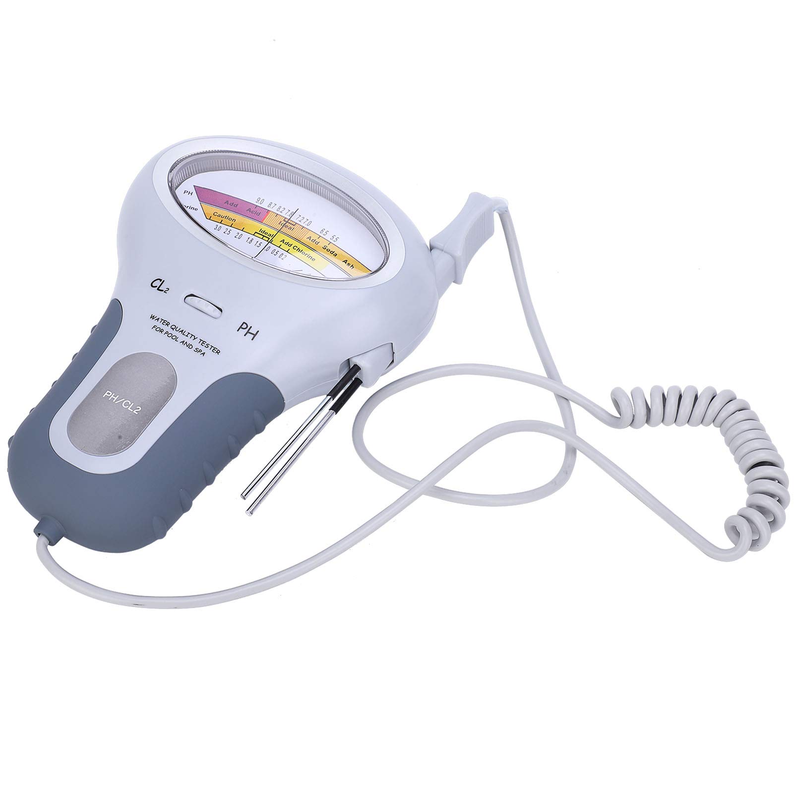 Ejoyous Water Testing Meter, PC‑102 CL2 PH Tester Swimming Pool Spa Water Quality Analyzer with Probe Long Cable