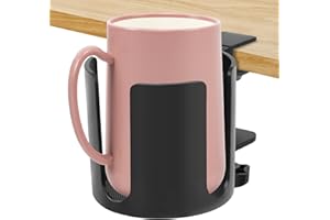Adjustable Desk Cup Holder,Anti-Spill Table Cup Holder,Metal Office & PC Gaming Desk Accessories,Space-Saving for Table,Porch