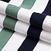 Laguna Beach Textile Co. Striped Cabana Beach Towel - Oversized, Plush 630 GSM Cotton - Midnight Blue & Seafoam Green
