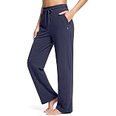 Soothfeel Womens Cotton Sweatpants Sweat Pants Lounge Open Bottom High Waisted Yoga Casual Pants for Women with Pockets